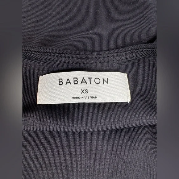 Aritzia Babaton Contour Round Neck Long Sleeve Black Bodysuit - Picture 4 of 4